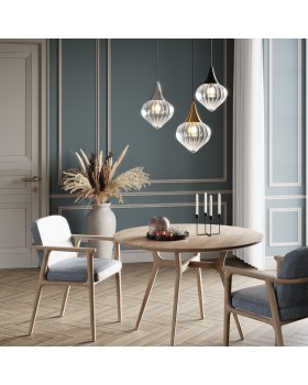 4949/1 PENDANT ODL22 305 хром/прозрачный/стекло Подвес E14 1*40W KESTA-foto3