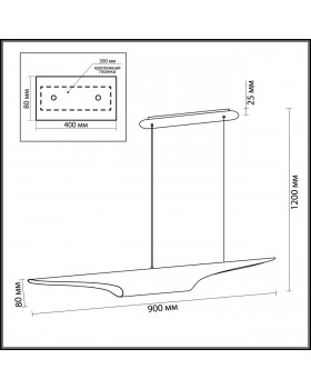 3816/50BG HIGHTECH ODL20 191 черн/золот/мет Подвесной свет-к GU10 LED 2*12W 220V WHITNEY-foto2