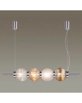 4273/4 MODERN ODL21 335 разноцв/стекл/никель/металл Подвесной светильник IP20 Е14 4*40W FRANCESCA-foto4