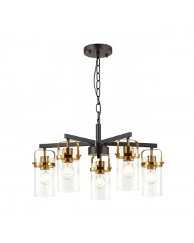 4653/5 COUNTRY ODL20 503 черный/золотой/прозрачный Люстра E27 5*60W 220V KOVIS-foto6