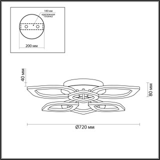 4579/99CL LEDIO LN21 020 хром Люстра потолочная диммир. с ДУ + LampSmart LED 174W 3000-6000К 6580Лм 220V HONEY-foto2