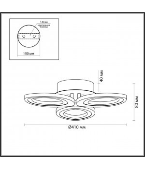 4576/60CL LEDIO LN21 019 зеленый Люстра потолочная диммир. с ДУ + LampSmart LED 60W 3000-6000К 2740Лм 220V LULU-foto2