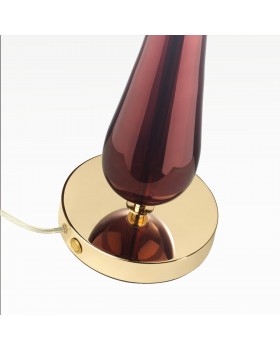 4868/1T STANDING ODL_EX22 57 золотой/бордовый/стекло База для высокой лампы E27 1*60W TOWER-foto7