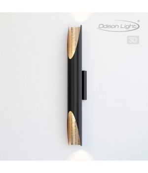 3816/16WL HIGHTECH ODL19 189 черный с золотом/металл Настен.светильник LED 12W 3000К 80х60 WHITNEY-foto8