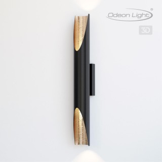 3816/16WL HIGHTECH ODL19 189 черный с золотом/металл Настен.светильник LED 12W 3000К 80х60 WHITNEY-foto8