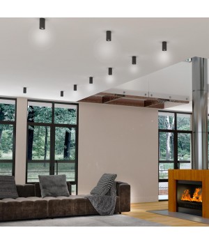 370725 OVER NT21 217 черный Светильник накладной IP20 GU10 9W 235V ELINA-foto3