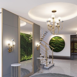 4785/2W HALL ODL21 458 золото/серебрист./металл//стекло Бра E14 2*40W KELLI-foto3