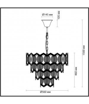 4918/10 MODERN ODL22 327 золотой/прозрачный/стекло Люстра E14 10*40W SOMALA-foto2