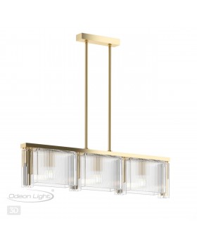 4877/3 HALL ODL_EX22 59 золотой/прозрачный/стекло Люстра E14 3*40W GATSBY-foto5