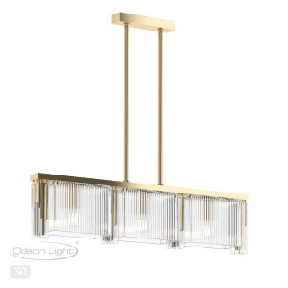 4877/3 HALL ODL_EX22 59 золотой/прозрачный/стекло Люстра E14 3*40W GATSBY-foto5