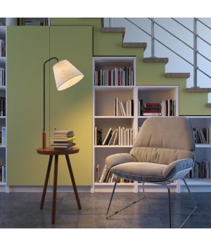 4666/1F HALL ODL20 553 темное дерево/рогожка Торшер E27 1*60W 220V KALDA-foto3