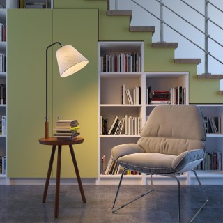 4666/1F HALL ODL20 553 темное дерево/рогожка Торшер E27 1*60W 220V KALDA-foto3