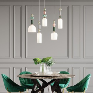 4861/1D CLASSIC ODL_EX22 75 золотой/раноцветн.керамика/стекло Подвес E14 1*40W 4861/1D CANDY-foto3