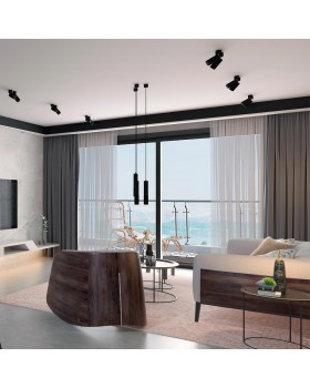 370751 OVER NT21 213 черный Светильник накладной IP20 GU10 50W 220V MAIS-foto3