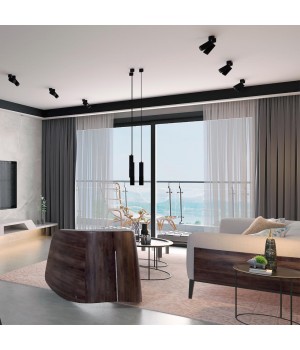 370751 OVER NT21 213 черный Светильник накладной IP20 GU10 50W 220V MAIS-foto3