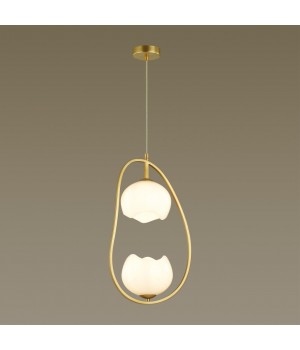 4873/2 MODERN ODL_EX22 85 золотой/белый/стекло Подвес E14 2*40W WATERLILY-foto4