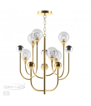 4785/6 HALL ODL21 458 золото/серебрист./металл//стекло Люстра E14 6*40W KELLI-foto5