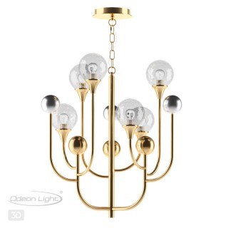 4785/6 HALL ODL21 458 золото/серебрист./металл//стекло Люстра E14 6*40W KELLI-foto5