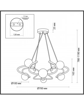 4806/8 MODERN ODL21 399 золотой/белый Люстра G9 8*40W SLOTA-foto2