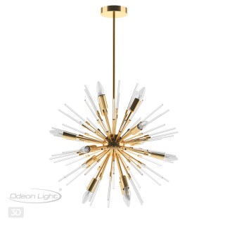 4849/12 HALL ODL21 208 золотой/прозрачный Люстра E14 12*40W KADRILIA-foto5