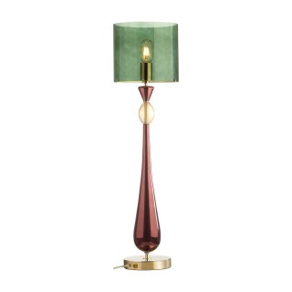 4868/1T STANDING ODL_EX22 57 золотой/бордовый/стекло База для высокой лампы E27 1*60W TOWER-foto5