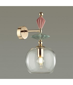 4855/1WB CLASSIC ODL_EX21 67 золото/разноцветн./керамика/стекло Бра E14 1*40W BIZET-foto4
