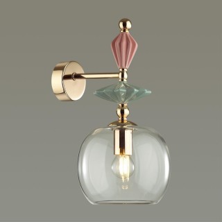 4855/1WB CLASSIC ODL_EX21 67 золото/разноцветн./керамика/стекло Бра E14 1*40W BIZET-foto4