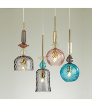 4646/1 PENDANT ODL20 342 золотой/коричневый/разноцветный Подвес E27 60W 220V BELLA-foto5