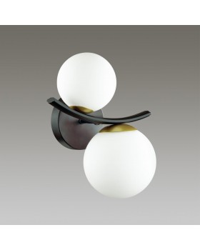 4267/2W MODERN ODL21 339 бел.матов. акрил/ черн/металл Настенный светильник Е14 2*40W DINO-foto4