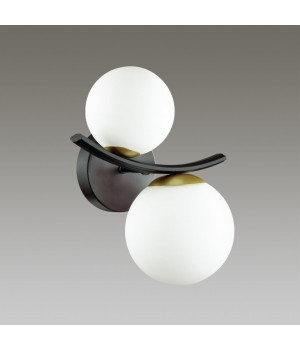 4267/2W MODERN ODL21 339 бел.матов. акрил/ черн/металл Настенный светильник Е14 2*40W DINO-foto4