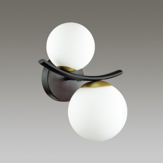 4267/2W MODERN ODL21 339 бел.матов. акрил/ черн/металл Настенный светильник Е14 2*40W DINO-foto4