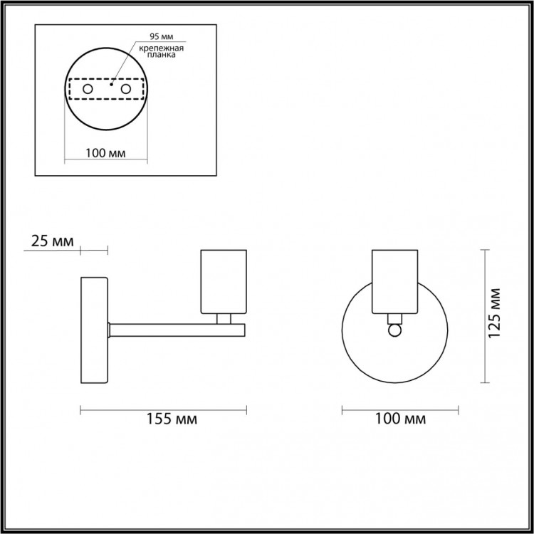 4542/1W MODERNI LN21 135 матовое золото Бра E27 40W 220V KARMA