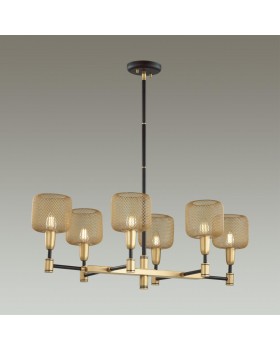 4975/6 LOFT ODL22 475 черный/мат.золотой/металл.сетка Люстра E14 6*40W LECOLA-foto3