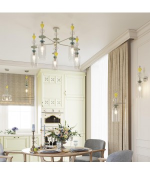 4893/5C CLASSIC ODL_EX22 68 хром/раноцветн./керамика/стекло Люстра потолочная E14 5*40W 4893/5C BIZET-foto3