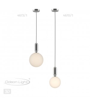 4670/1 PENDANT ODL20 308 хром/белый Подвес E27 1*40W (тип лампы СВЕЧА) 220V OKIA-foto5