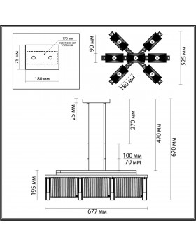 4877/7 HALL ODL_EX22 58 золотой/прозрачный/стекло Люстра E14 7*40W GATSBY-foto2