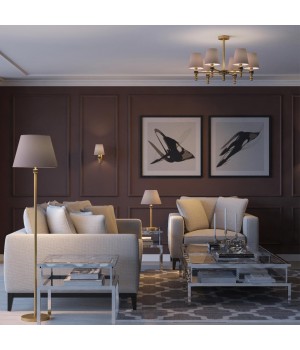 4429/1T NEOCLASSI LN20 180 античная латунь, бежевый Настольная лампа E14 1*40W 220V MONTANA-foto3