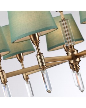 4887/7 MODERN ODL_EX22 89 бронзовый/зеленый/ткань Люстра E14 7*40W LONDON-foto8