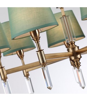 4887/7 MODERN ODL_EX22 89 бронзовый/зеленый/ткань Люстра E14 7*40W LONDON-foto8