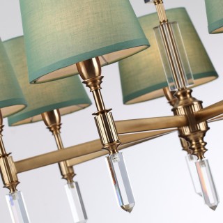 4887/7 MODERN ODL_EX22 89 бронзовый/зеленый/ткань Люстра E14 7*40W LONDON-foto8