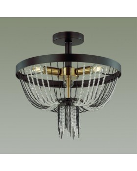 4560/3C LOFTI LN21 162 черный, латунь Люстра потолочная E14 3*40W 220V ELVIS-foto3