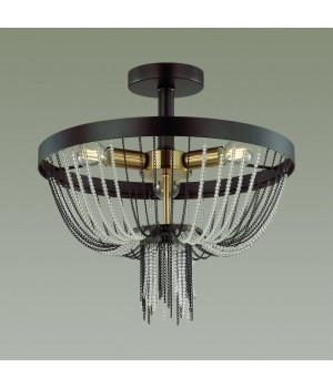 4560/3C LOFTI LN21 162 черный, латунь Люстра потолочная E14 3*40W 220V ELVIS-foto3