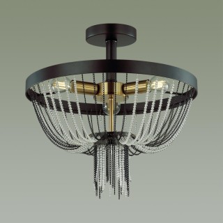 4560/3C LOFTI LN21 162 черный, латунь Люстра потолочная E14 3*40W 220V ELVIS-foto3