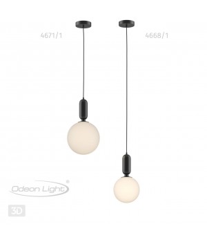 4668/1 PENDANT ODL20 309 черный/белый Подвес E27 1*40W (тип лампы СВЕЧА) 220V OKIA-foto5