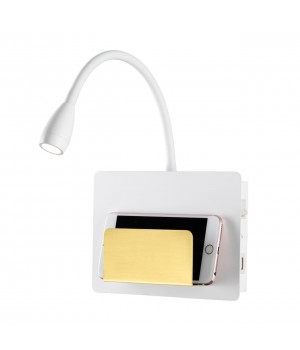 4243/3WL HIGHTECH ODL21 273 бел/золотистый Настенный светильник c USB IP20 LED 3W 240Лм 3000K SONIA-foto4