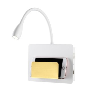 4243/3WL HIGHTECH ODL21 273 бел/золотистый Настенный светильник c USB IP20 LED 3W 240Лм 3000K SONIA-foto4