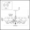 3705/8C COMFI LN19 087 матовый золотой Люстра потолочная E14 8*40W 220V DREW