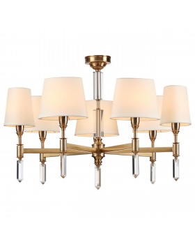 4894/7 MODERN ODL_EX22 91 бронзовый/белый/ткань Люстра E14 7*40W LONDON-foto7