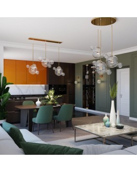 4640/12WL L-VISION ODL21 331 золотой/прозрачный Бра с выкл LED 12W 4000K BUBBLES BUBBLES-foto3