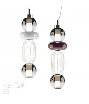 4826/18L PENDANT ODL21 321 хром/дымчатый/бордо/прозрачный Подвес LED 18W BEANS-foto5